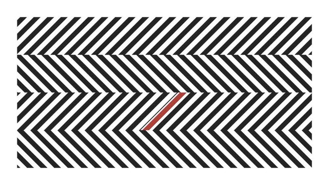 Animated Zigzag Stripes With Sliding Red Diagonal