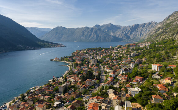 Coastal Town Spreading Along Kotor Bay