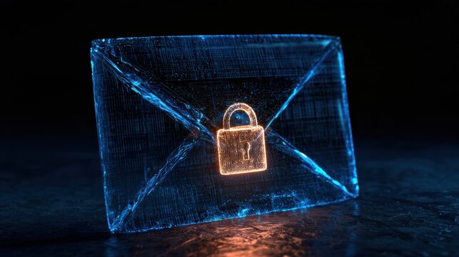 A visual representation showing a message in a packet protected by a quantum key and an unbreakable quantum seal on a dark background.