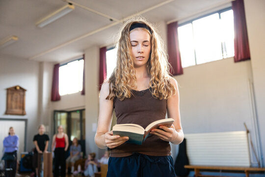 Preparing lines before rehearsal begins