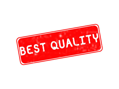 Red best quality rubber stamp seal on paper