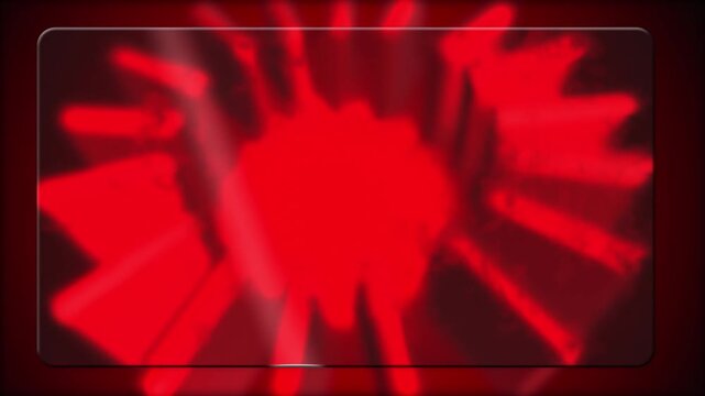 Red Abstract Liquid Glassmorphism Animation Background with Transparent Rounded Rectangle