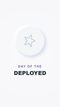 Minimalist star emblem pairs day of the deployed typography with a white background, ideal for holiday banners and commemorative campaigns.