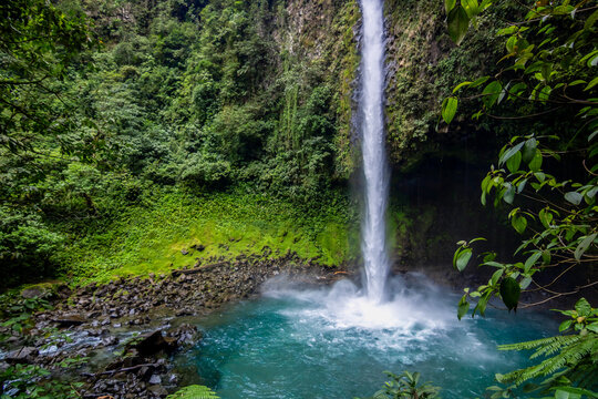 Fortuna River Waterfall in the Province of Alajuela, San Carlos, Costa Rica