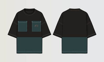 Cut and Sew T-Shirt Designs with Colourblock Panels, Patterns and Graphics