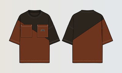 Cut and Sew T-Shirt Designs with Colourblock Panels, Patterns and Graphics