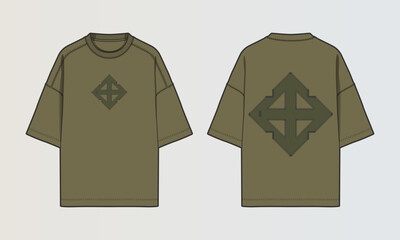Obraz na płótnie Canvas Cut and Sew T-Shirt Designs with Colourblock Panels, Patterns and Graphics