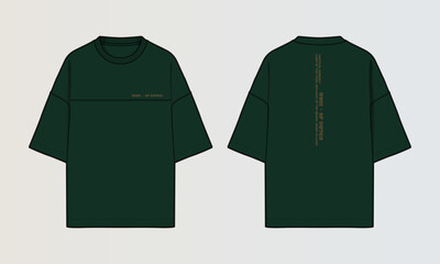 Fototapeta na wymiar Cut and Sew T-Shirt Designs with Colourblock Panels, Patterns and Graphics