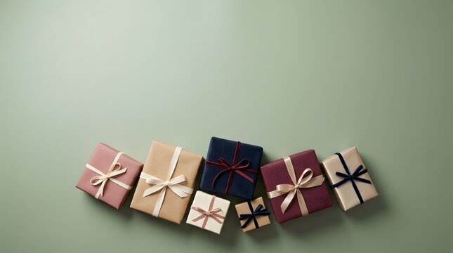 A beautifully arranged collection of gift boxes perfect for celebrations holidays or expressing gratitude and appreciation to loved ones