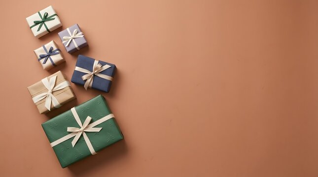 A beautifully arranged collection of colorful gift boxes perfect for celebrations holidays or expressing heartfelt gratitude and appreciation to loved ones