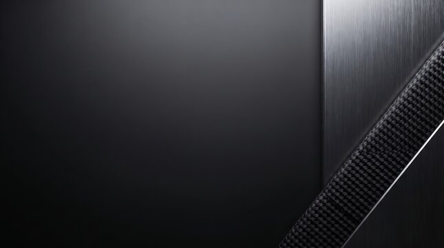 black textured background with metallic accents