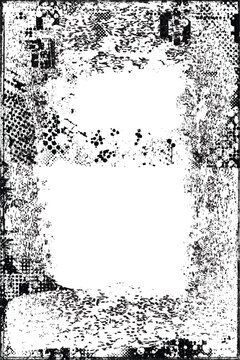 Vector border frames with rough edges . Rectangular frame template . distress texture . Grunge tiny frame borders isolated on the background . Rough edges effect
