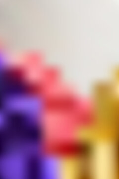 Abstract purple pink and gold gradient mesh background with white space