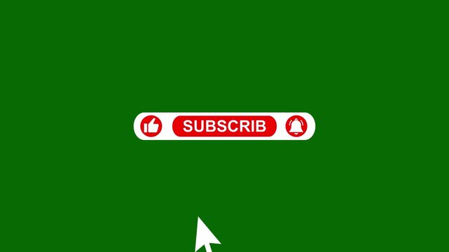 Pop up youtube subscribe like bell icon button clicked animation motion graphic clip template 4k Animation of a like, subscribe and notification for youtube channel with sound, alpha channel