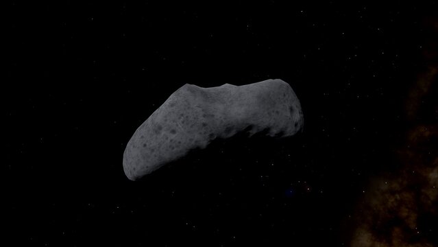 Eros Asteroid 433 Eros Elongated Space Rock 8K 3D Render