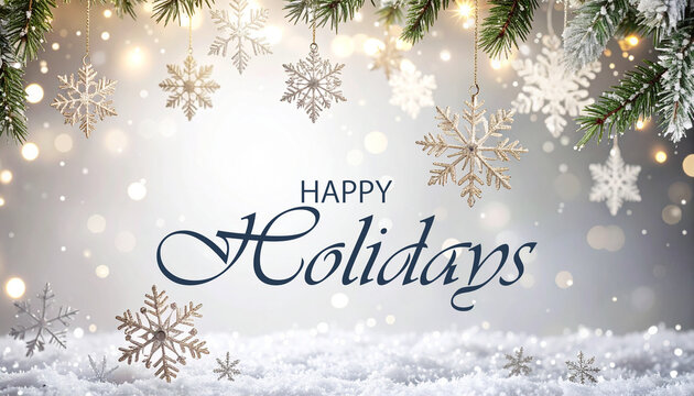 happy holidays text