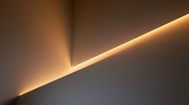Modern Architectural Interior with Recessed LED Strip Lighting