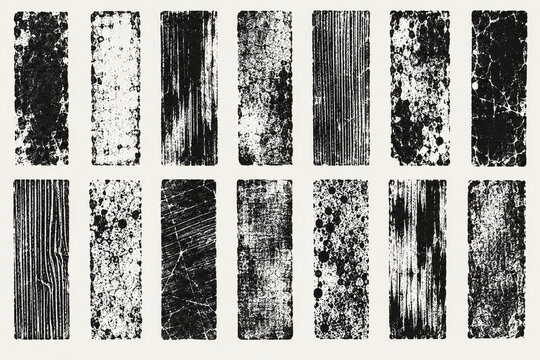 Black Distressed Ink Stamps