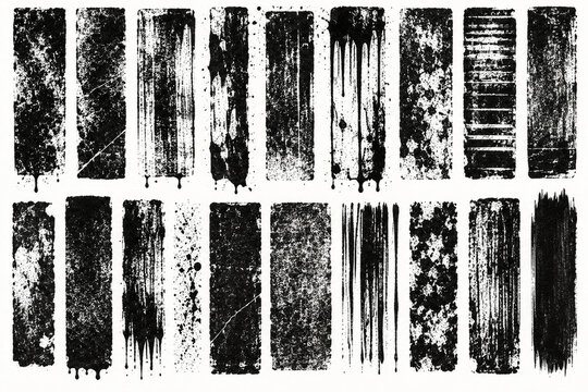 Black Grunge Brush Strokes