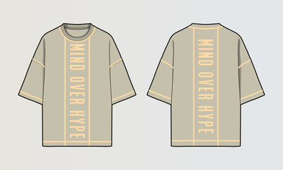 Obraz na płótnie Canvas Cut and Sew T-Shirt Designs with Colourblock Panels, Patterns and Graphics