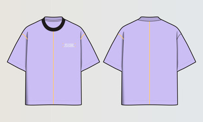 Obraz na płótnie Canvas Cut and Sew T-Shirt Designs with Colourblock Panels, Patterns and Graphics