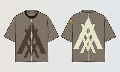 Obraz na płótnie Canvas Cut and Sew T-Shirt Designs with Colourblock Panels, Patterns and Graphics