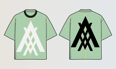Obraz na płótnie Canvas Cut and Sew T-Shirt Designs with Colourblock Panels, Patterns and Graphics