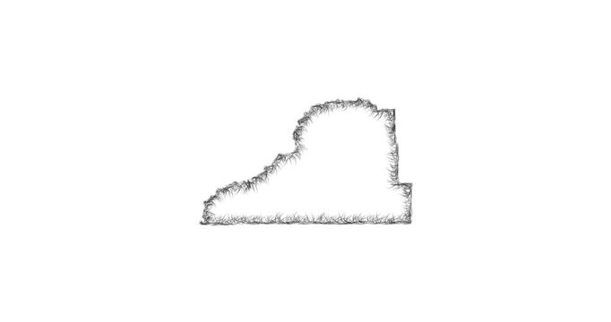Sketch Scott outline map animation - smooth progressive reveal