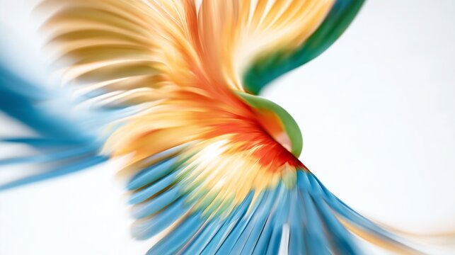 Twisted multicolor fabric swirl in yellow orange blue and green tones for creative branding and poster design.