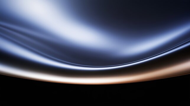 Cool silver and warm bronze metallic wave with glossy curves for premium branding and wallpaper.
