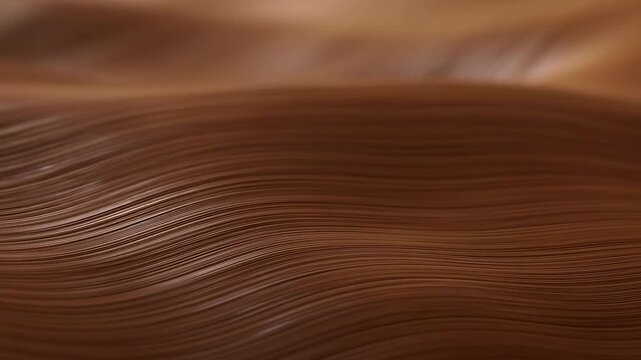 Flowing brown lines undulate across a warm abstract surface. Title sequence, website hero, and motion graphics layer.