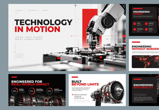 Modern Industrial Engineering and Automation Technology Corporate Presentation Template