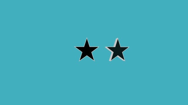 3d style star shape symbols animation for ratings and quality satisfaction feedback