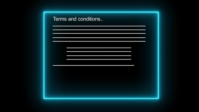 Reading terms and conditions of website, isolated on a transparent background. motion graphic of a Check mark for accept Terms of use concept..