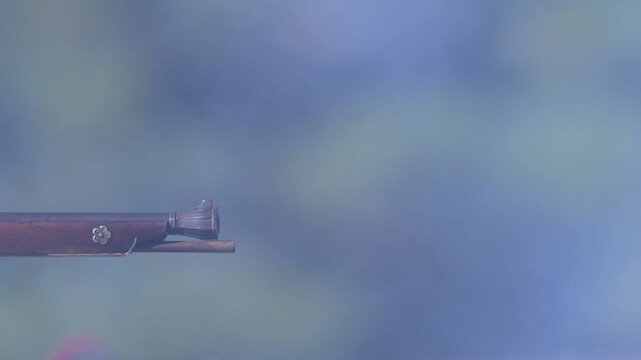 火縄銃の射撃