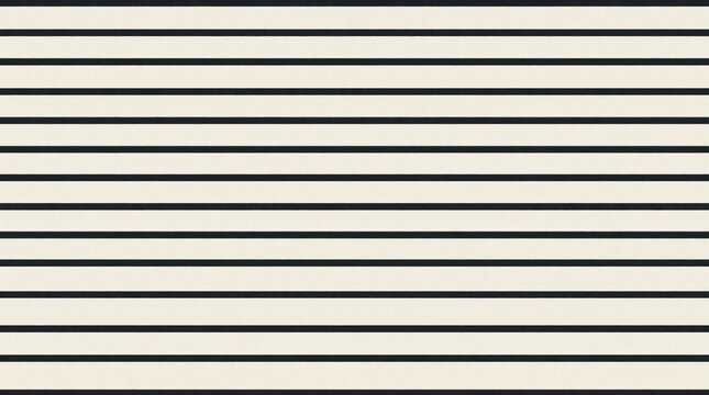 Minimalist black, white striped background. Horizontal parallel lines create geometric pattern texture. Simple linear design works as wallpaper, web backdrop, book cover. Modern monochrome aesthetic