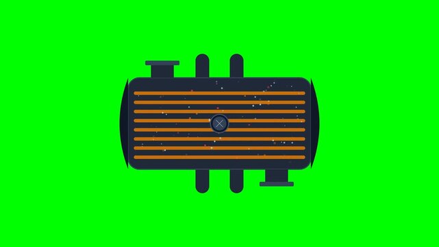 Industrial External Thermosiphon Oil Cooler with Copper Nickel Tube Bundle and Welded Steel Shell for Screw Compressor Systems