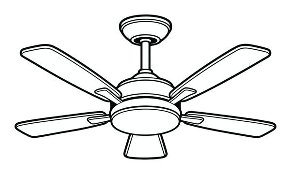 Black and white ceiling fan icon
