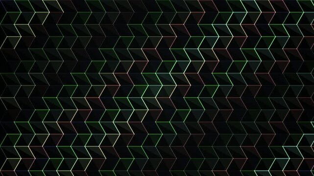 A looping geometric pattern of zigzag lines creates a dynamic and abstract background design.