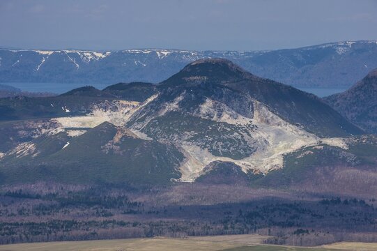 Beautiful landscape of the Akan National Park, Hokkaido, Japan