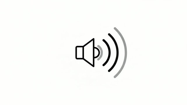 Minimal speaker volume icons set animation