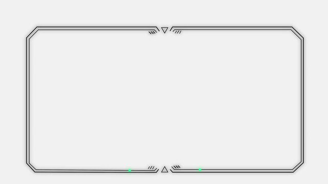 Hud Frame Digital Technology Sci-fi Frame Interface. HUD concept design of frame with brackets, equalizers, data, futuristic elements. overlay template futuristic cyber frame and technology concept