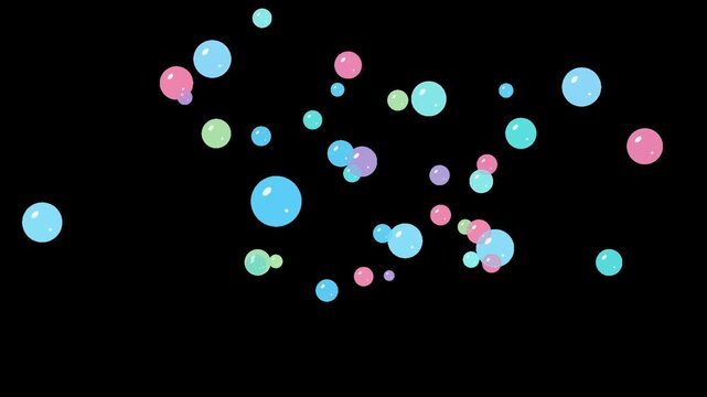 Abstract colorful dot pattern on black background