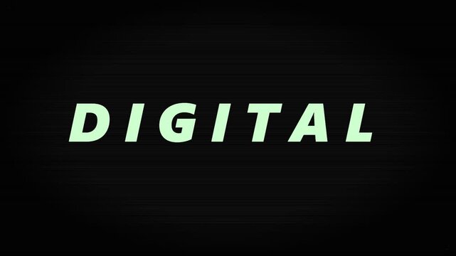 Digital glitch transition with signal failure and rgb split