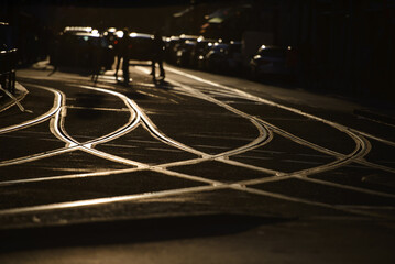 Tram tracks in Berlin, Germany © Luigi Trevisi