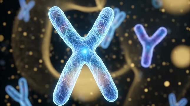 Cinematic Macro 3D Animation of Glowing Blue and Purple Abstract Light Energy Motion Background Loop