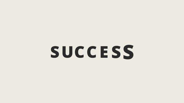 Success Scramble Decode Text Effect Animation Loop