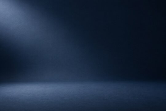 Empty navy paper sweep with diagonal soft light
