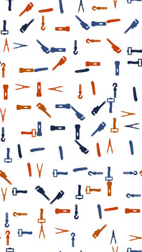 Tools and hardware icons pattern