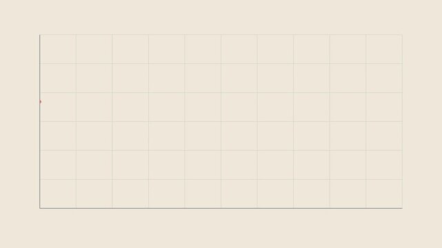 Minimalist Animated Line Chart With Red Data Curves Moving Across A Neutral Grid Background